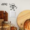 Self Adhesive Switch Decal Halloween Skeleton Light Sticker Decal Removable Decals Wall Sticker PVC Waterproof Art for Home Bedroom Living