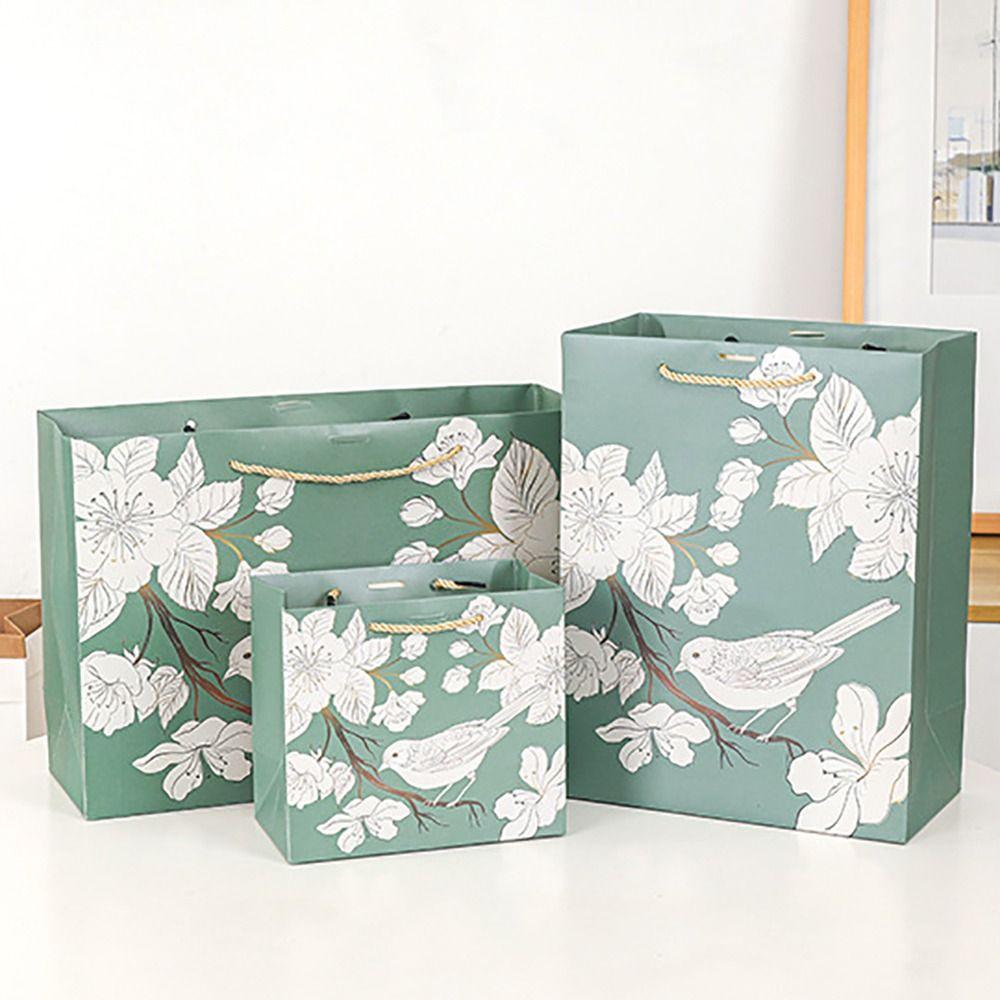 With Ribbon Handhold Paper Bag Luxury Shopping Bag Creative Packaging Bag  Gift