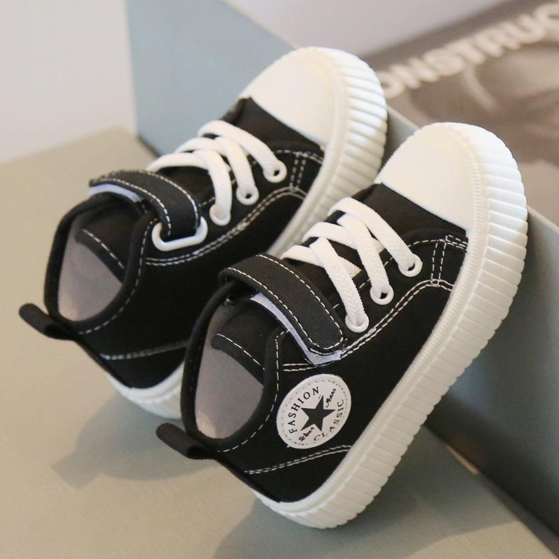 2025 Spring/Autumn Kids' High-Top Canvas Shoes - Non-slip Casual Sneakers for Boys & Girls
