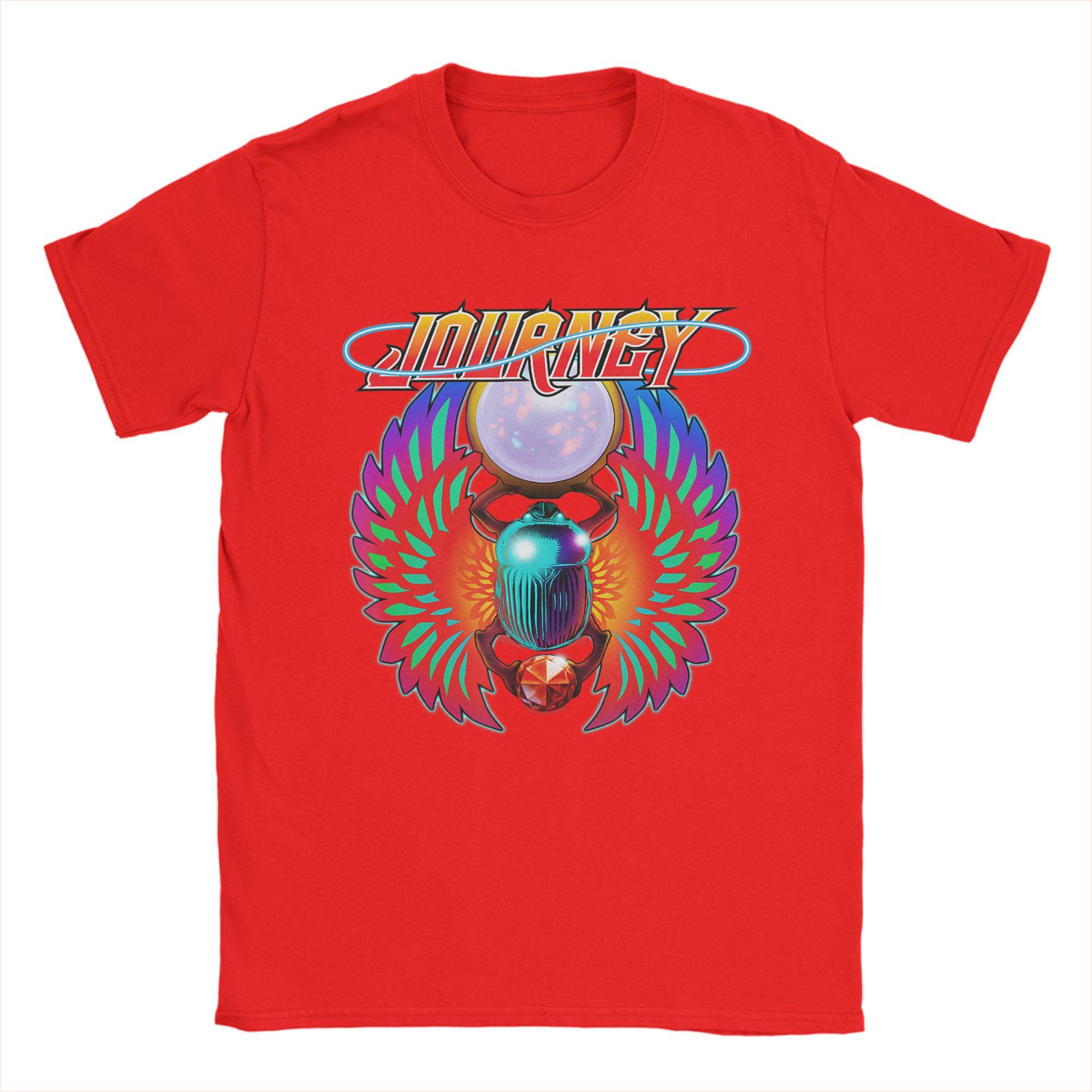 Journey Freedom Iconic Cover Scarab Crystal Big Chest Poster TShirt Unisex Cotton Tees Crew Neck Short Sleeve T Shirt Clothing S