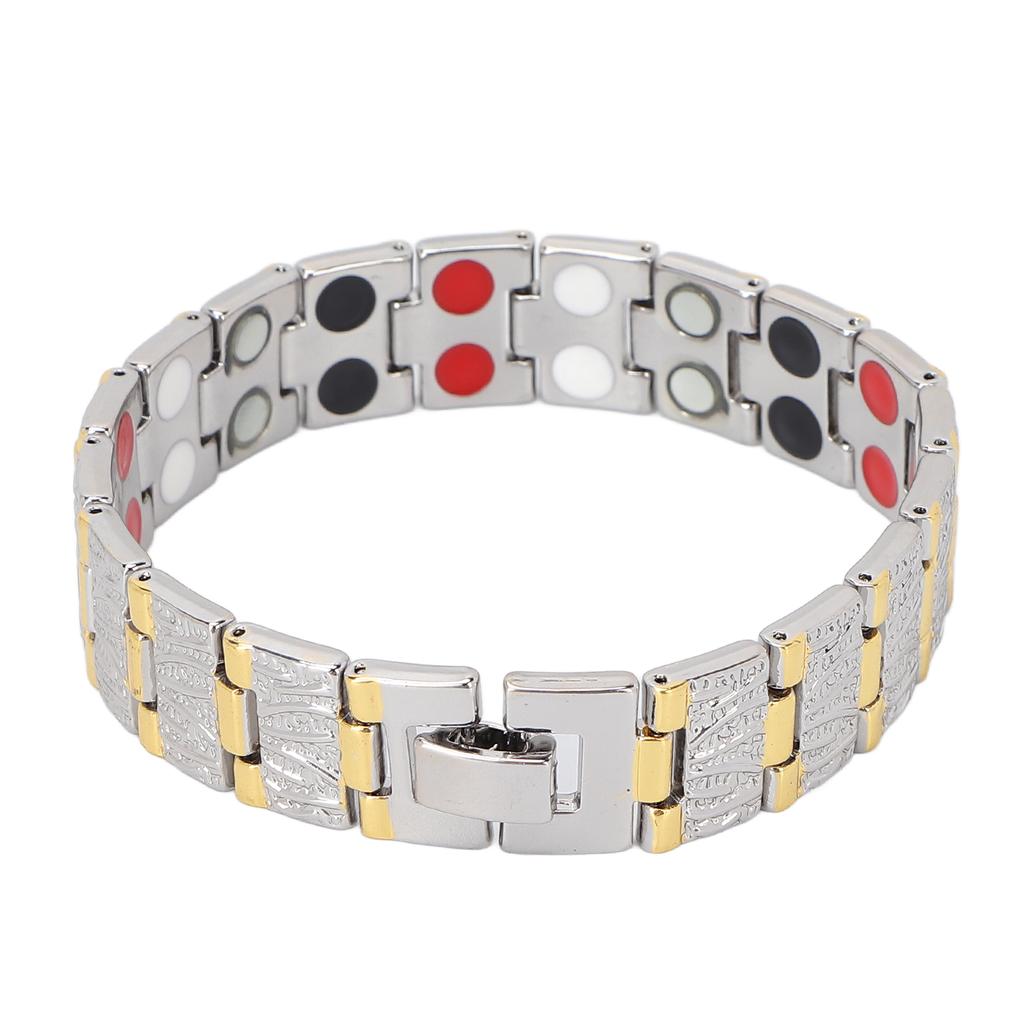 Magnet Therapy Bracelets Titanium Steel Improve Sleep Lose Weight Stylish Bracelets Jewelry Silver Golden