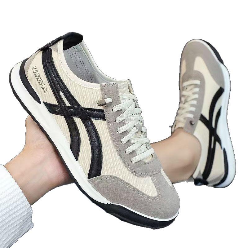New Spring and Autumn Men's Shoes Board Shoes Fashionable and Comfortable Cloth Surface Breathable Sports and Leisure Forrest Gump Shoes Light Men's