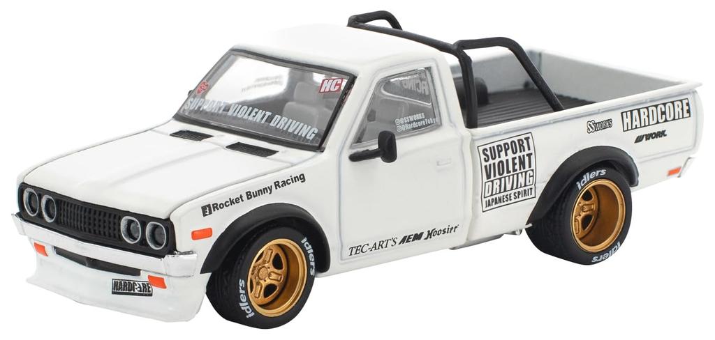 Genesis Company POP RACE Pandem Datsun 620 White PR640350 1/64 (Finished Model)