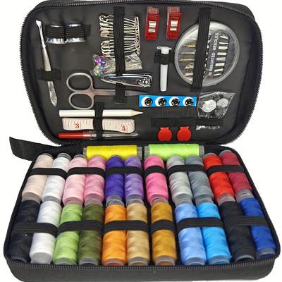 Kit de Costura de 67/128 piezas con Suministros y Accesorios de Costura 24 Hilos de Colores, Kit de Aguja e Hilo Productos para Pequeñas Reparaciones, Basi