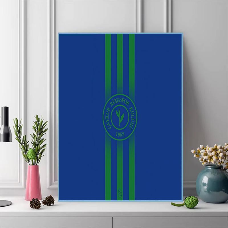 Football Club Emblem 100% Round Full Drill 5D DIY Diamond Painting Embroidery Cross Stitch Rhinestone Decor