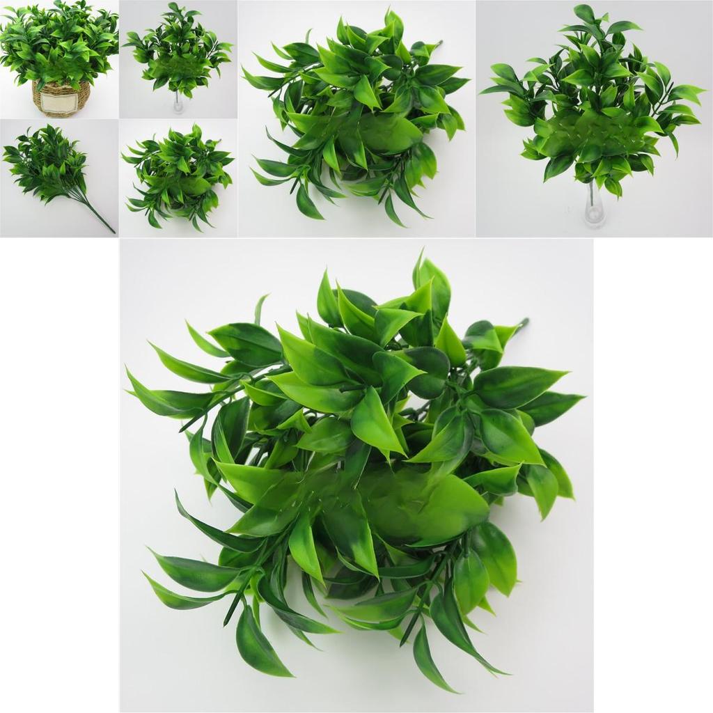 Plastic Citrus Reticulata Blanco Leaf Plant Wall Decor For Garden Landscaping And Indoor Decoration