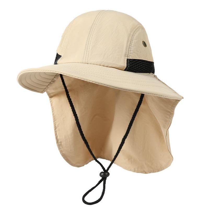Fishing hat Men's sunscreen hat Summer shawl Neck visor Big brim bucket hat Sun hat Cycling fishing