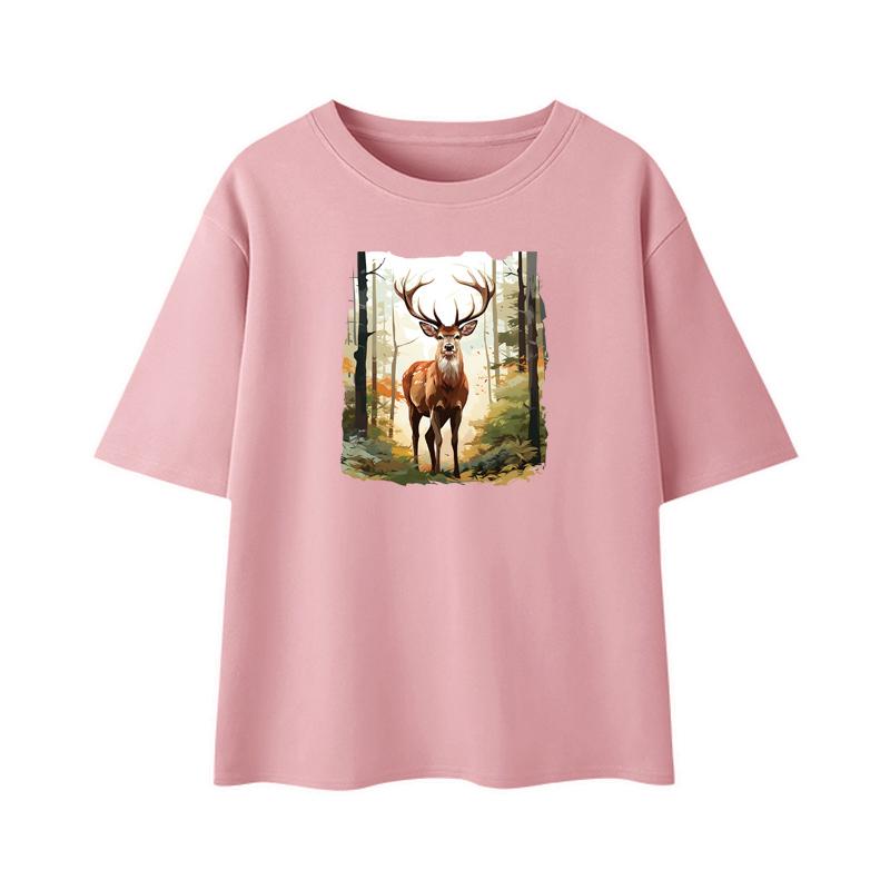 Goat In Forest Patches For Clothes Diy Bag Heat Transfer Clothes Stickers Clothing Badges Patches Iron On Decals
