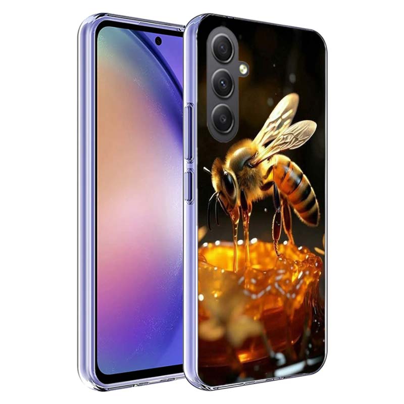 Bees and Honey in the Honeycomb Phone Case For Samsung A54 A34 A24 A14 A53 A33 A23 A13 A52S A32 A22 A12 A17 Galaxy A03S A04S A02