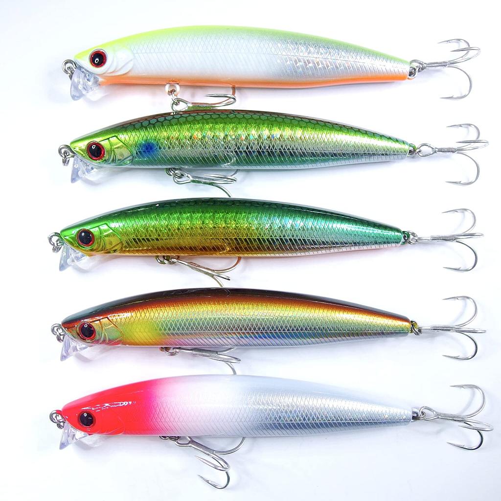 Momo Lure Shallow Minnow a Center of Gravity Model for Sea Bass and Fishing 97F-SSR, Tungsten-Moving Below-the-Surface (Assortment 01)