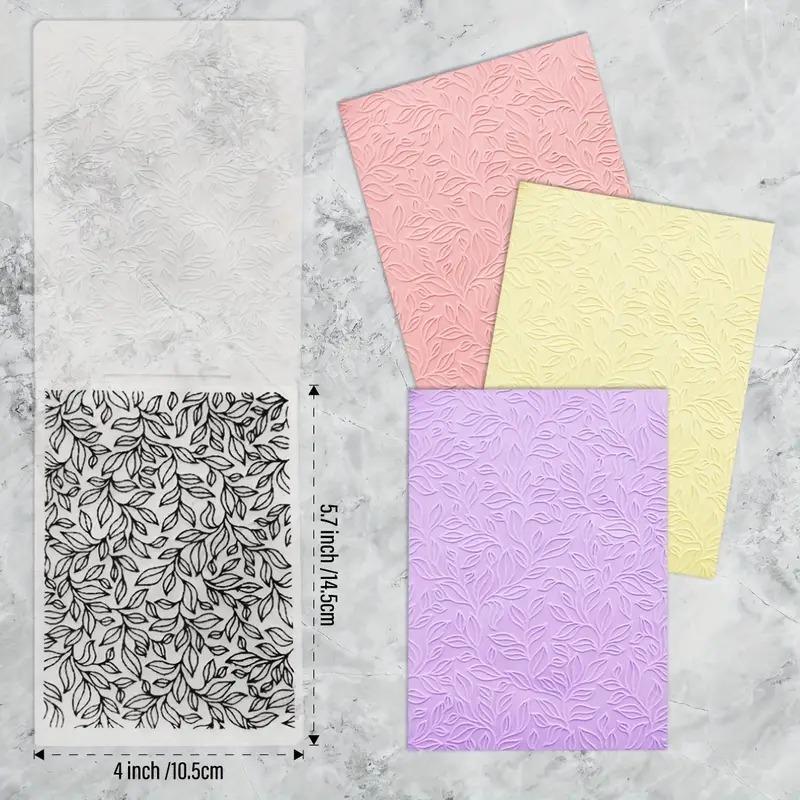 

1Pc Embossing Folder Leaf Background Pattern Plastic Embossing Folder Machine Template for Card Making Scrapbook Paper Album Cra чёрный