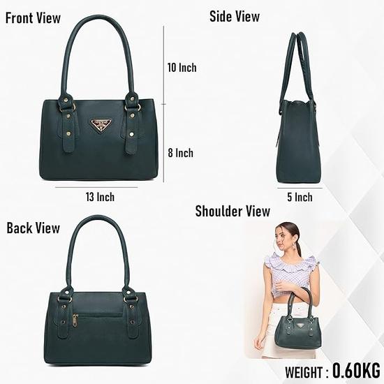 Fostelo Damen Vegan Leder Chippy Handtasche Schulter Hobo Bag Damen Geldbörse (Groß)