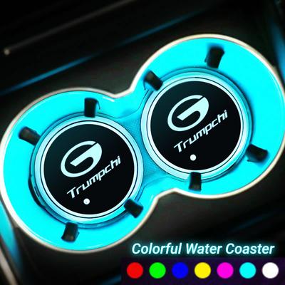 Led Car Logo Colorful Light Water Cup Coaster for Trumpchi Ge3 Gs5 Gs3 Gs8 Gs4 GS7 Ga6 Ga3 Ga4 Ga5 Ga8 Gac Gm6 Gm8 M8 M6 AION