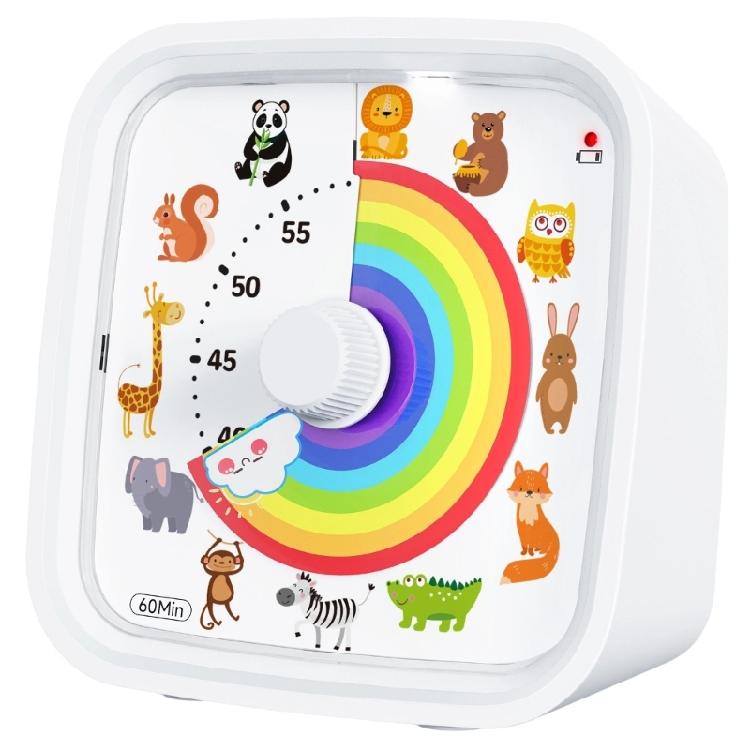 

Visual Study Timer 60 Minutes Countdowns Pomodoros Timer With Rainbow Disk For Classrooms And Home Use Battery Operated белый