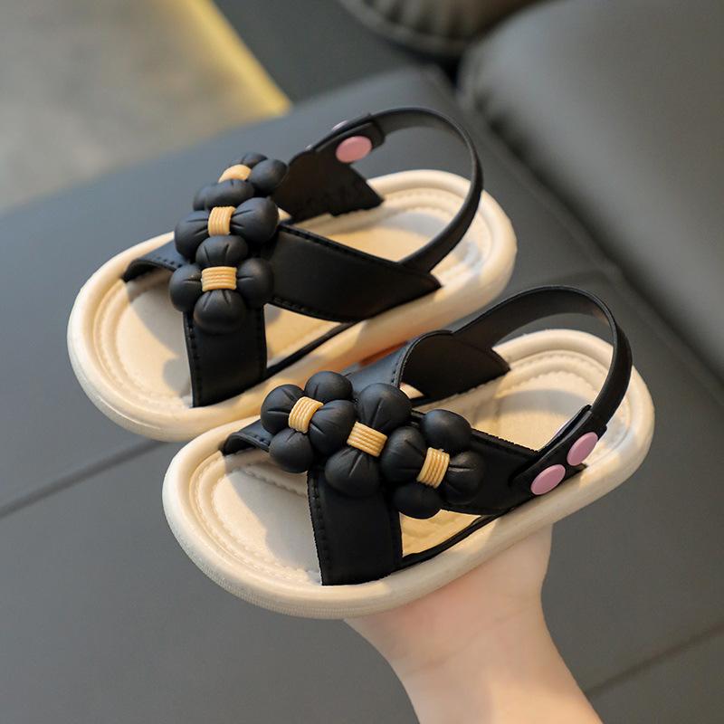 Fashion Children's Sandals Summer Girl Princess Non-slip Soft Bottom Outer Breathable Beach Sandals for Children