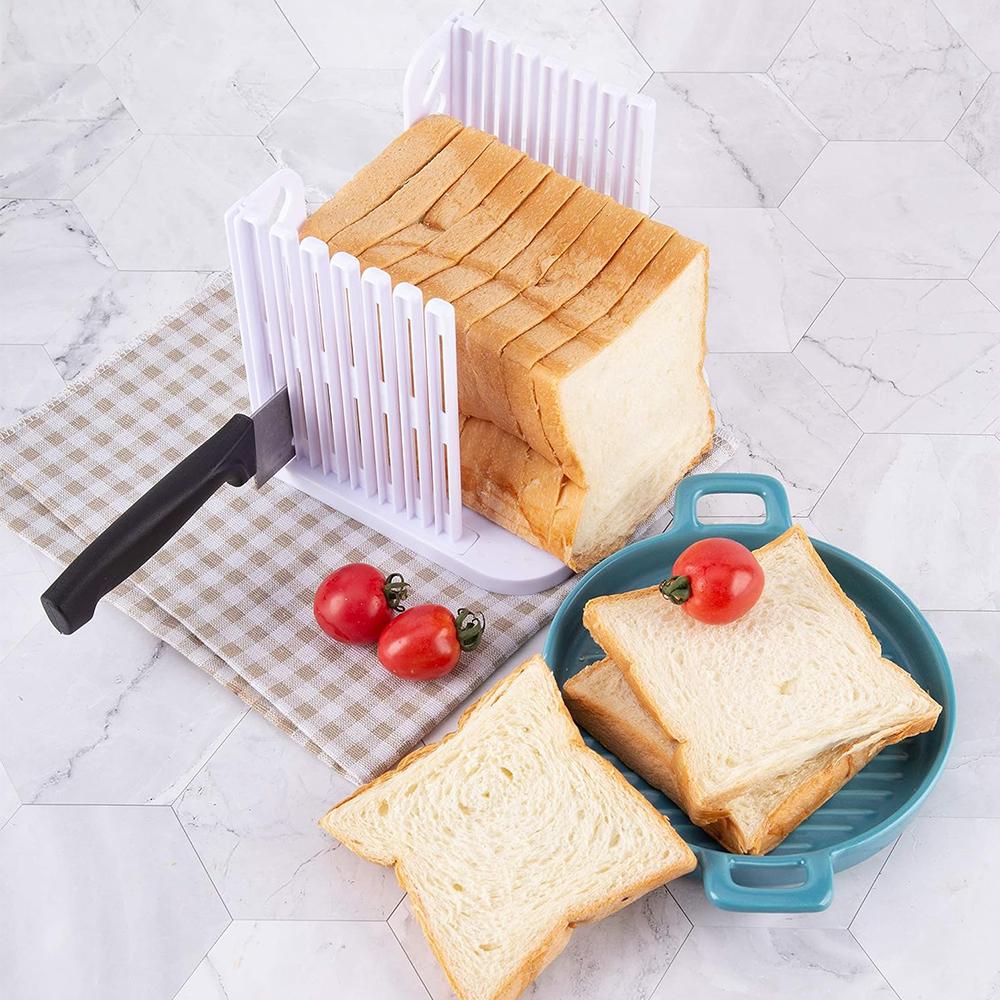 Bread Slicer Toast Cutter Foldable Adjustable Bread Slicing Kitchen Baking Tools