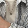 Concave-Convex Water Drop Necklace: Retro Minimalist Style Clavicle Chain for a Trendy Look