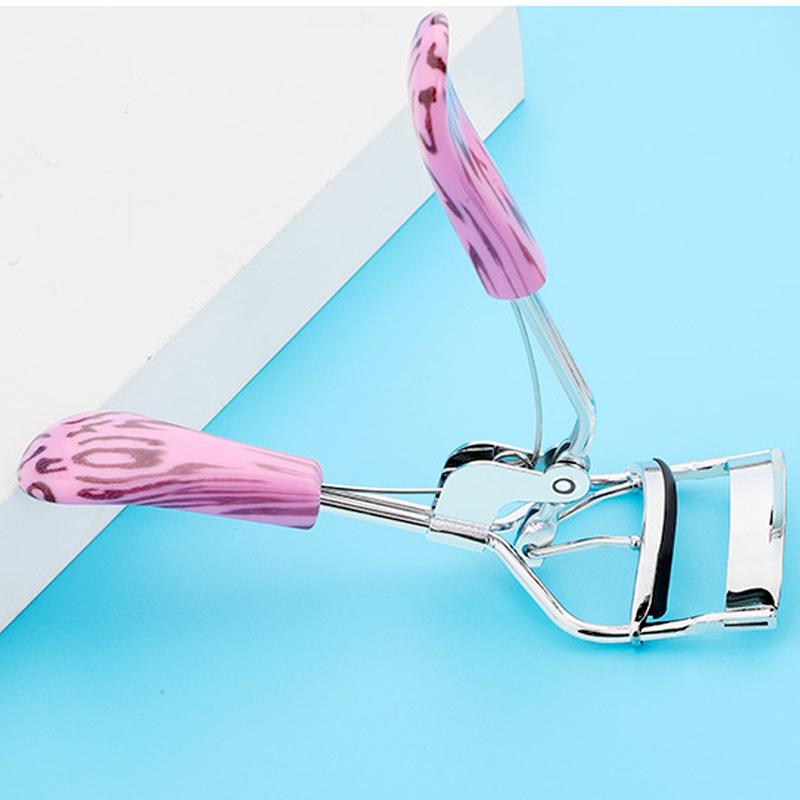 Professional Stainless Steel Eyelash Curler Portable Leopard Aid Silicone Makeup Accessories Eyelash Upward and Curling Tool