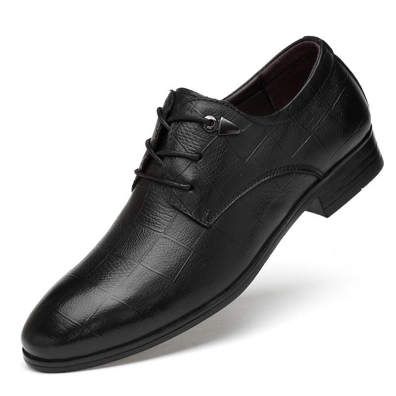 

Кожаная обувь Four Seasons Деловая Платье Остроносая Первый слой коровьей кожи Повседневная Профессиональная Работа Универсальная Мужская обувь 47