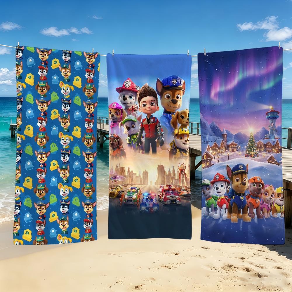 Cartoon P-PAW P-Patrol-ES Towel For Outdoor Camping Beach Towel Super Absorbent Quick-Drying Summer Towel