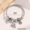 Women All Match Crystal Elephant Love Heart Tree Beads Bracelet Cuff
