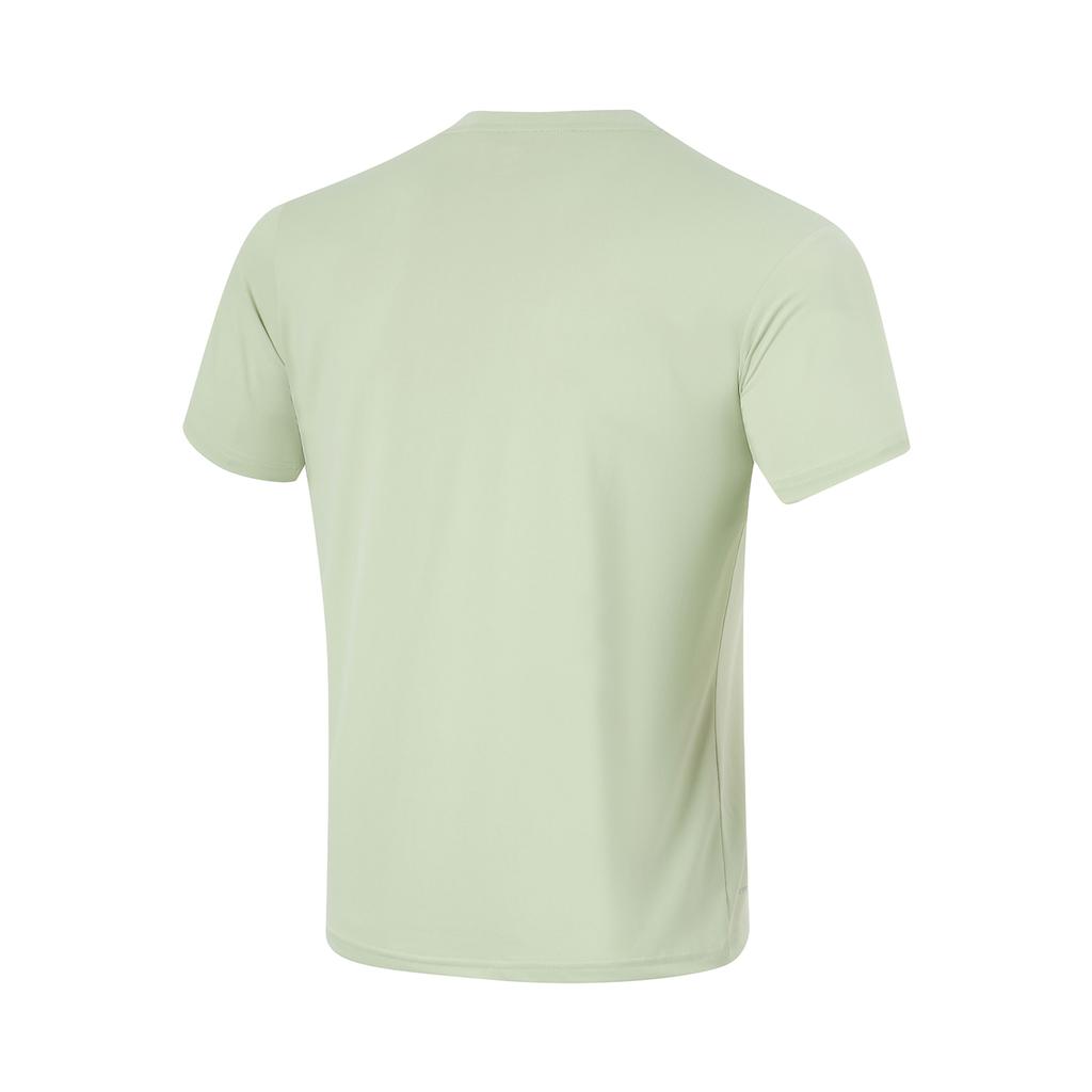 Li-Ning Fitness Series Simple Solid Color Round Neck Pullover Short Sleeve T-Shirt Men Tops Mochaccino ATSU499-3