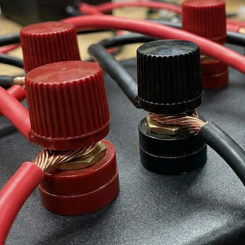 M6 Pure Copper Terminal Connector 6mm Power Junction Post Connectorfor for Car Power Inverter Solar Battery Welding Machine DIY