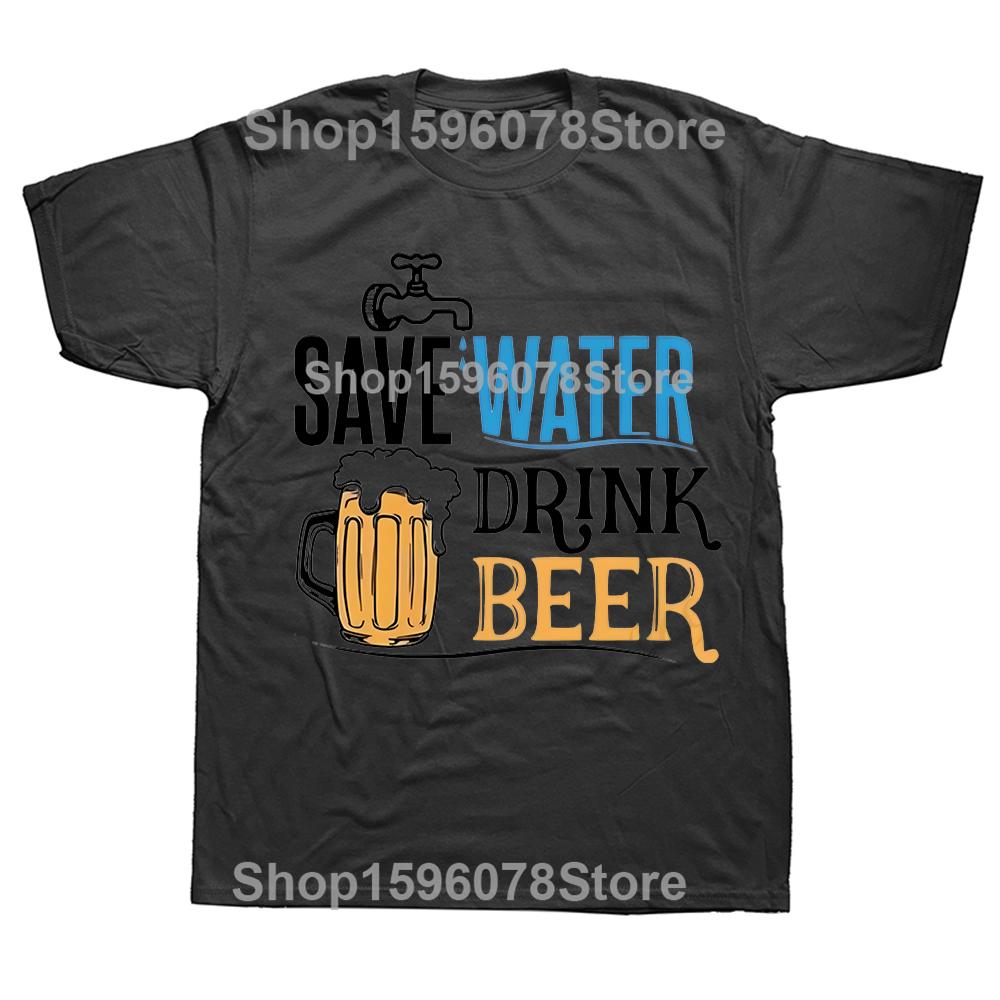 

Save Water Drink Beer Tshirt Funny Beer Day Graphic Summer Men Short Sleeve Tshirt Drinking Party Women Men Tshirts Tee Tops 4XL