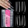 192x/Box Clear Nail Tips Soft Gels Tips Extras Long Full Cover Tips Ballerinas False Nail Nail Supplies for Acrylic Nail