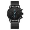 CalmTick Fashion Business Pointer Quartz Watch with Stopwatch Luminous Waterproof Metal Strap