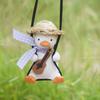 Car Pendant Cute Anime Little Duck Swing Auto Rearview Mirror Hanging Ornaments Interior Decoraction Accessories for Girls Gifts