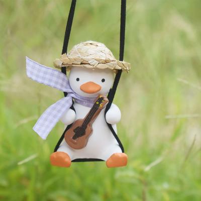 Auto-Anhänger, niedliche Anime-kleine Ente, Schaukel, Auto-Rückspiegel, hängende Ornamente, Innendekoration, Zubehör für Mädchen, Geschenke