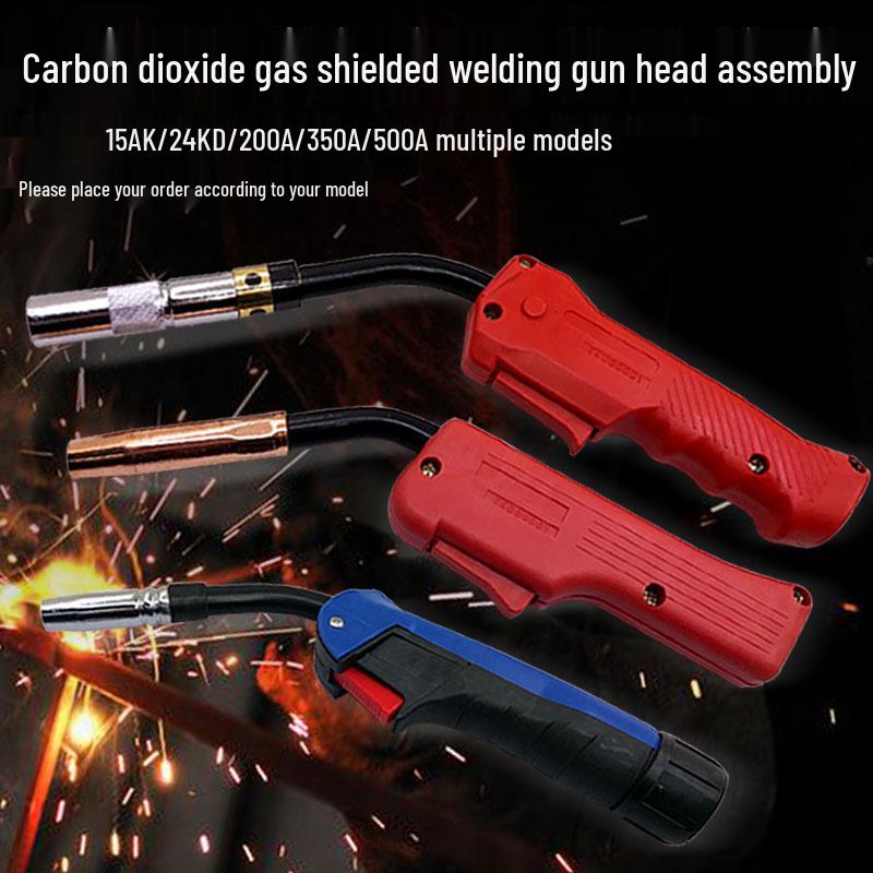 15AK Gas Shielded Welding Torch Head Assembly, 200A/350A/500A, Plastic Handle