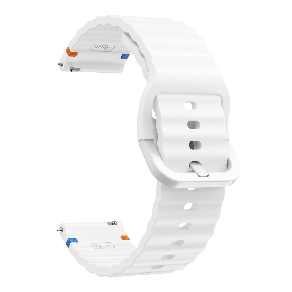 Silicone Strap with Wave Stitching for Samsung Galaxy Watch 7/FE/6/5/4, Quick Release