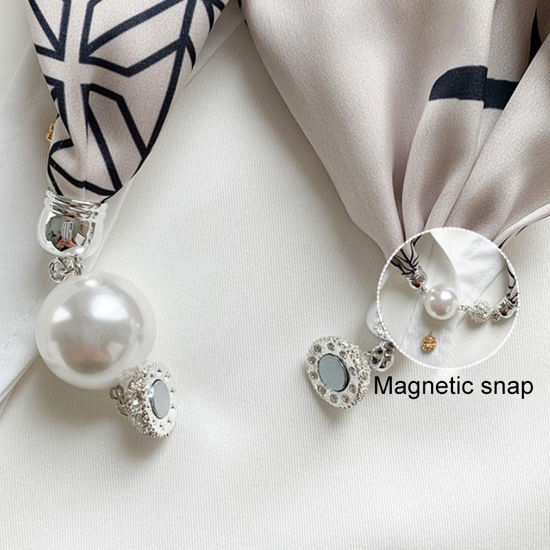 1Pc Multi-functional Practical Magnetic Buckle Convenient Scarf Magnetic Buckle DIY Multi Style Diamond Studded