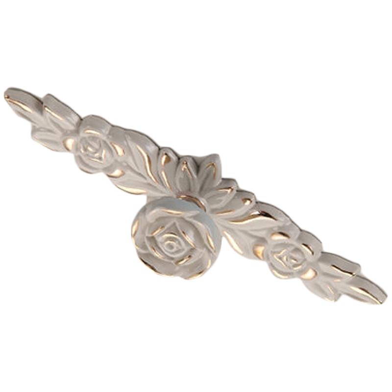 Euro Rose Cabinet Knobs Vintage Exquisite 3D Zinc Alloy Flower Drawer Pull Handles for Kitchen Bedroom and Bathroom