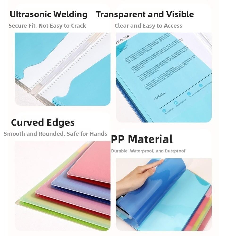 Waterproof A4 Document Organizer Angled-cut Student File Folder Exam