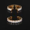 White Cubic Zirconia Earrings 925 Sterling Silver Gold Plated Fine Jewelry Gift for Her