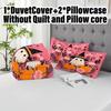 3pcs Christmas Duvet Cover Set without Core, Quilt Cover with 2 PillowcasesSoft and Machine Washable Halloween Bedding l