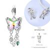 New Graffiti Butterfly Charm 925 Silver Glow Firefly Travel Love Heart Cat Clip Beads Fit Bracelet Necklace DIY Jewelry