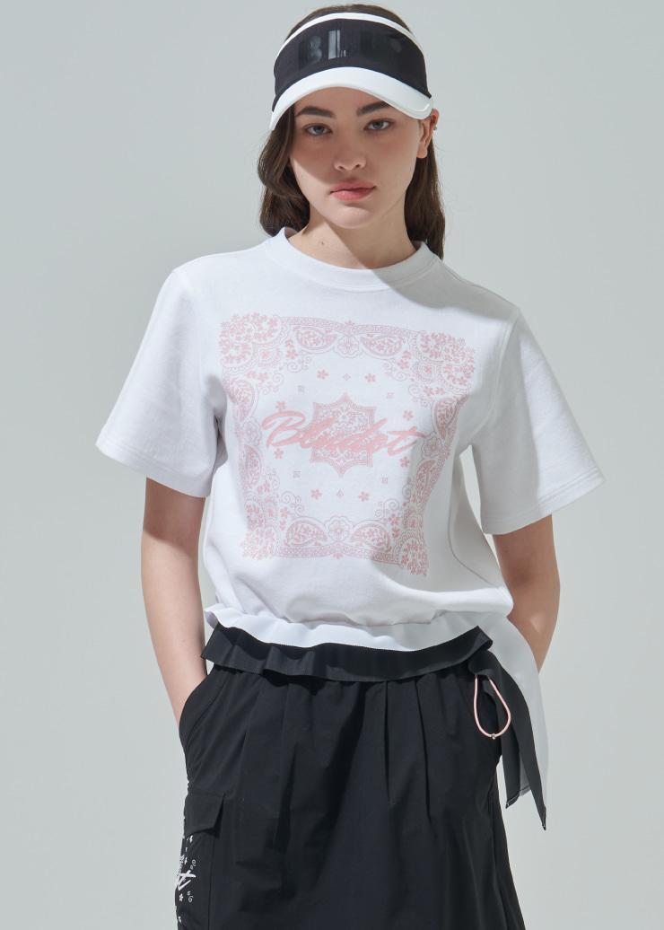 Blue Dot Bandana Artwork Tape Point T-Shirt_Wh 85