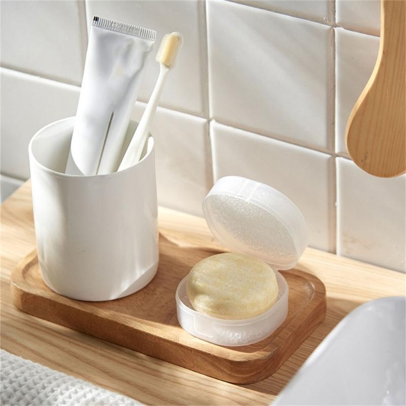 1set/3pc Soap Dish Soap Holders With Sponges Insert, NonSlip Travel Soap Case For Camping Gym Bathroom Storage Box