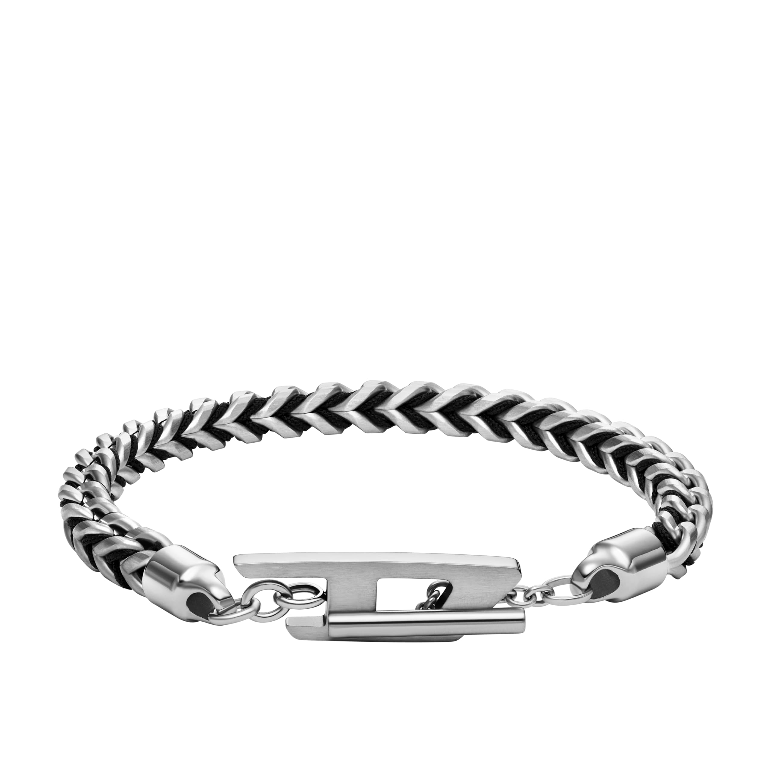 Issoku Itto Women's Silver Diesel Stainless Steel Woven Chain Bracelet One Stainless No Gemstones Men's (Model Dx1540040), Size, Steel,