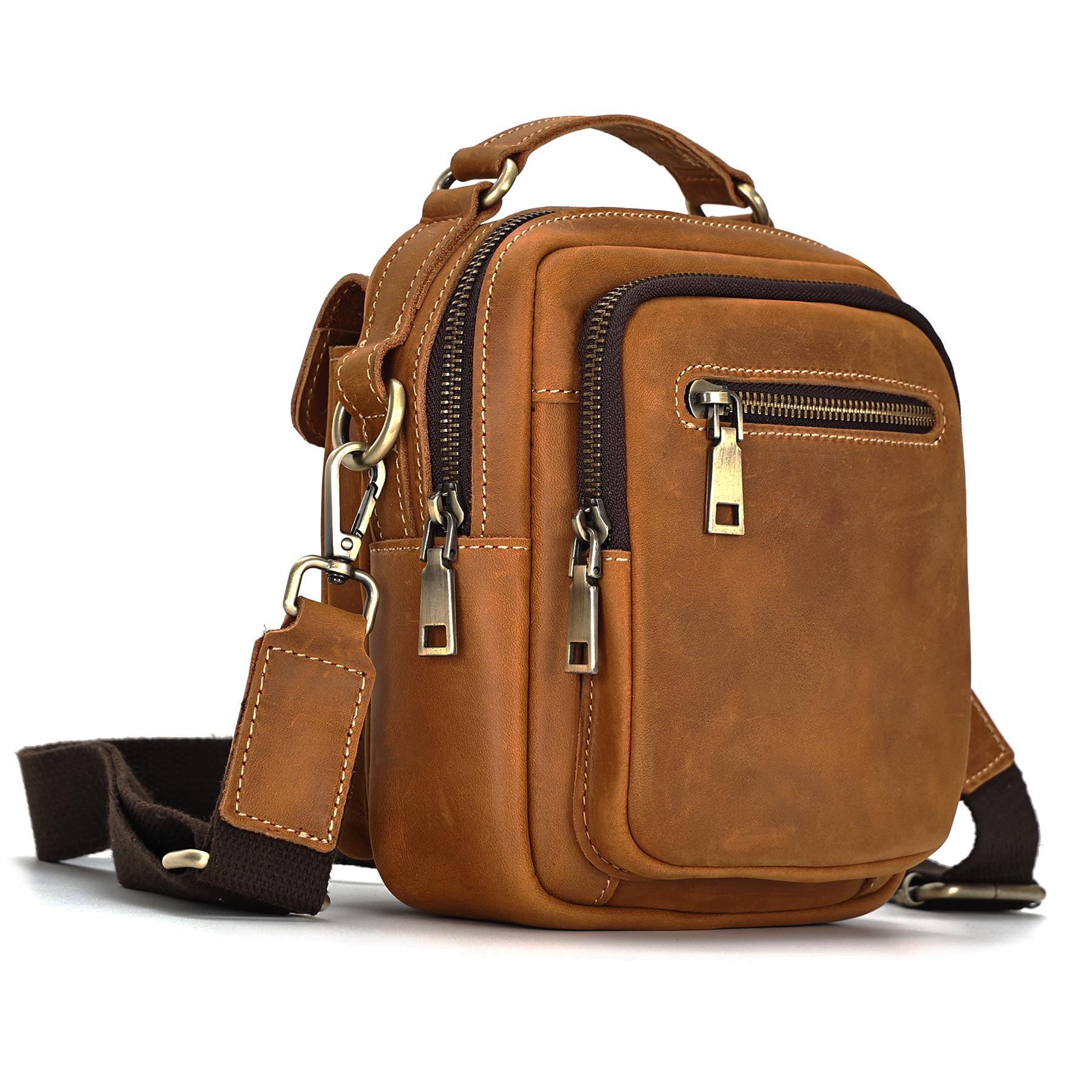 

Men s Genuine Leather Crossbody Bag - Casual and Multi-functional with Top Layer Cowhide