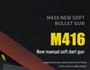 M416 Bolt-Action Soft Bullet Toy Gun - Single-Shot Simulation Rifle for Children's Play