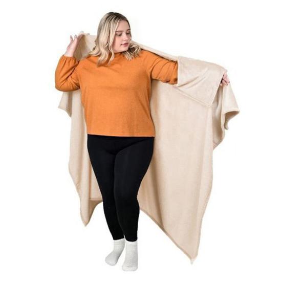 Wearable Blanket for Women Men Soft Plush Blanket with Pocket Sleeves Warm Couch Bed Blanket for Dorm Bedroom Flights