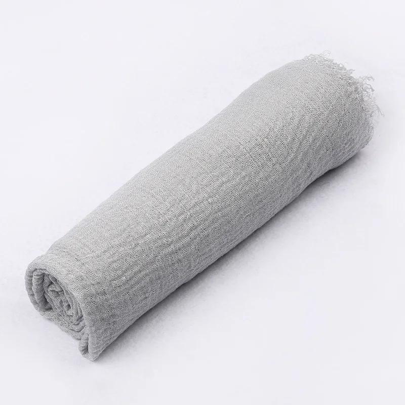 185*90cm Candy Color Cotton Linen Long Scarf Hijab Pashmina Lady Shawls Wraps Head Scarves Neck Bandana Men Scarf/Black Scarves