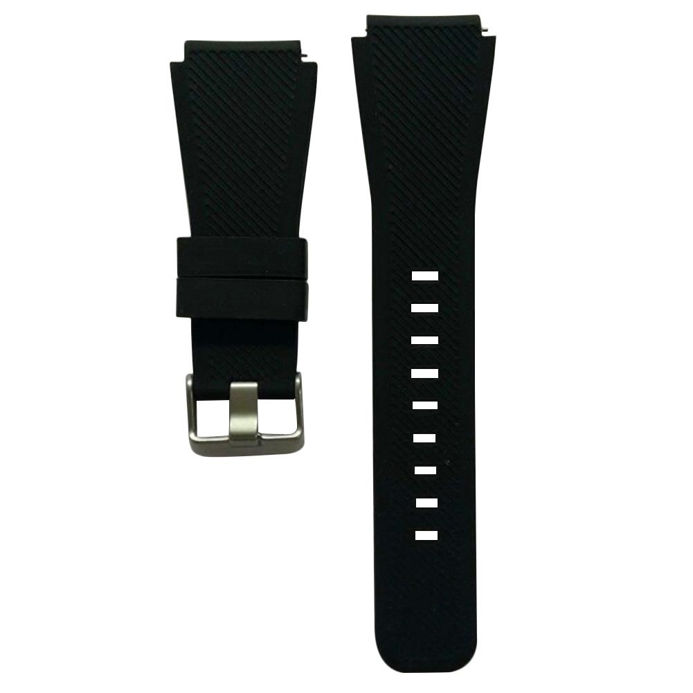 Quick Release Silicone Replacement Strap Wrist Watch Band with Stainless Metal Clasp for Samsung Gear S3
