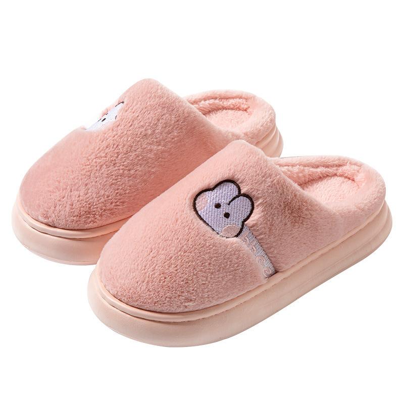 Autumn And Winter Cotton Slippers Women'S Home Home Couple Indoor And Outdoor Warm Thick-Soled Wool Slippers Men