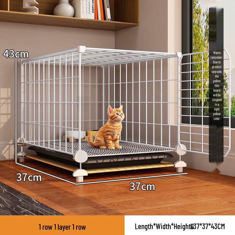 Indoor Cat Villa: Spacious Cage with Integrated Toilet and Bed